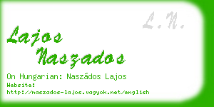lajos naszados business card